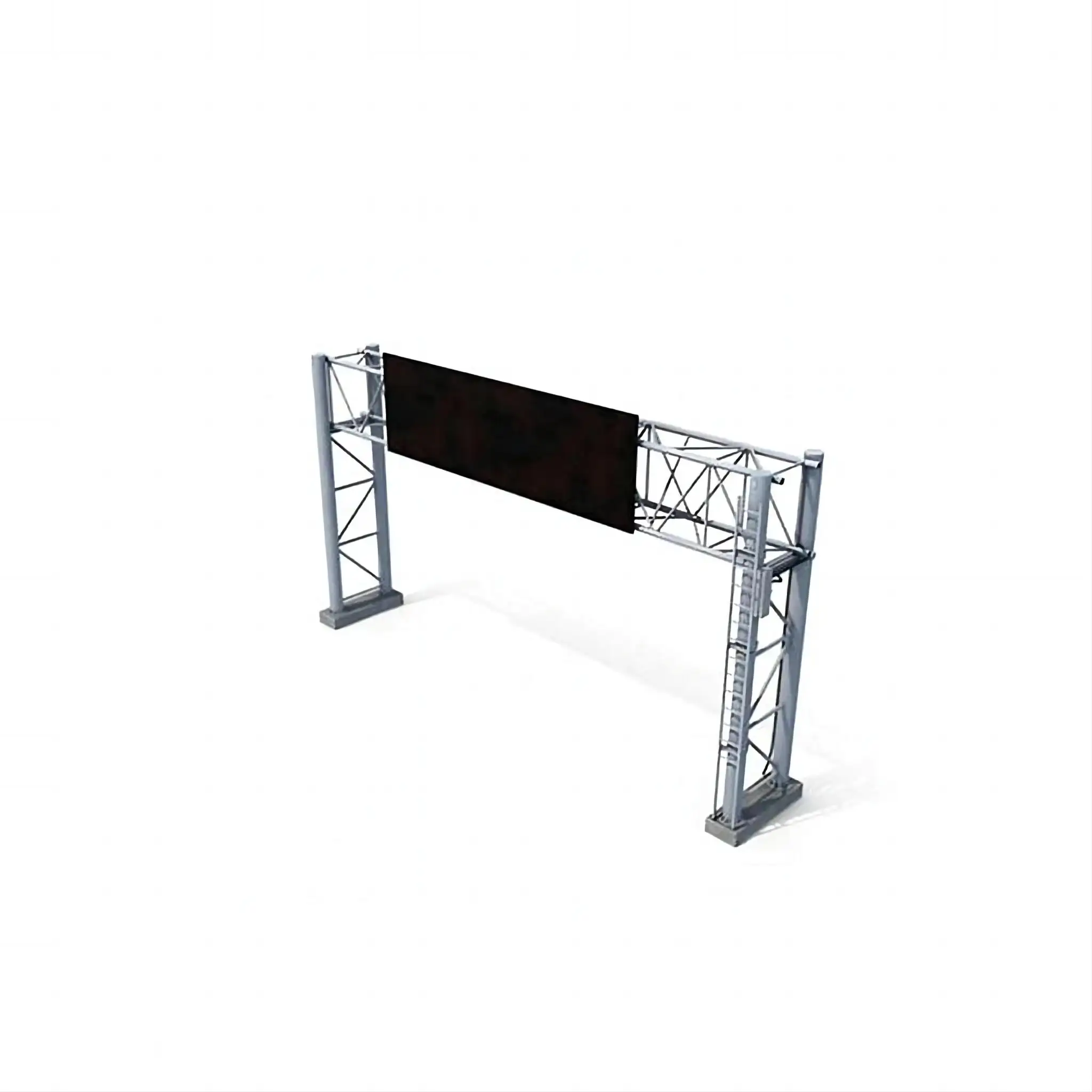 Outdoor Roadway Reflective Sign Board With Galvanized Pole LED Digital Screen Highway Gantry Traffic Frame