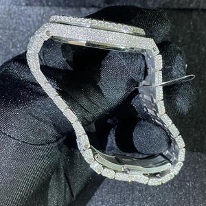 Men's Hip-Hop Premium <b>Diamond</b> <b>Watch</b> - Top Quality Full Moissanite Setting VVVS Sapphire Crystal <b>Diamond</b> Tester Passed - Product Image 2