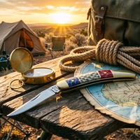 Navaja plegable de bolsillo con mango de nido de abeja rojo, blanco y azul, hoja afilada tipo clip y punta de cuchillo, pequeña, para EDC, venta al por mayor