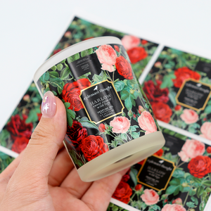 Étiquettes autocollantes pour bougies Autocollant d'emballage adhésif imperméable permanent pour bocaux à bougies Autocollant personnalisé en vinyle avec logo en feuille d'or Accepté - Product Image 3