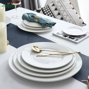 Tùy Chỉnh Màu Trắng Tinh Khiết Sứ Thông Tư Tấm Phẳng Đồ Ăn Nhà Hàng Khách Sạn Bộ Đồ Ăn Đám Cưới Với Biểu Tượng Tùy Chỉnh Bán Buôn - Product Image 2
