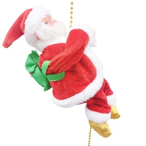 Père Noël Grimpant sur Échelle - Poupée Électrique Automatique de Noël avec Musique - Jouets de Noël pour Enfants - Père Noël - Product Image 1