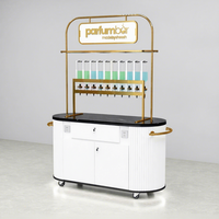 Bar à parfums mobile de luxe pour centre commercial |   Vitrine d'exposition LED personnalisée, écologique, étanche, pour la vente au détail, clé en main