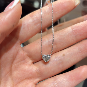 <span class=keywords><strong>Collana</strong></span> <span class=keywords><strong>con</strong></span> Pendente <span class=keywords><strong>Solitario</strong></span> Personalizzato Certificato IGI in Oro 18K, <span class=keywords><strong>Diamante</strong></span> Coltivato in Laboratorio CVD HTHP Taglio a Cuore DEF VVS1 da 1-10 carati - Product Image 2