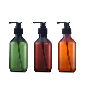 Offre Spéciale 300ml & 500ml en plastique ambre shampooing lotion pour le corps bouteille pompe pour nettoyant pour le visage sérigraphie Surface manipulation Stock - Product Image 6