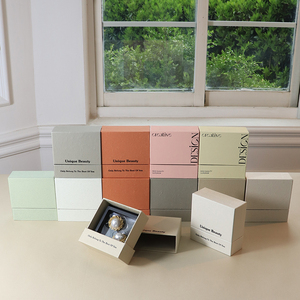 Custom logo Paper Cardboard Slide Out <b>Drawers</b> Rings Jewelry Storage Box - Product Image 3