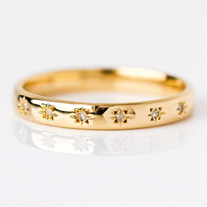 Anello a Stella Esagonale per Donna e Uomo, Stile Coreano Minimalista, Trendy, Unisex, Gioiello Statement - Product Image 2