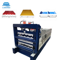 Máquina Formadora de Tejas Metálicas de Tres Capas Lian Nai, Duradera, para Producción de Láminas de Techo de Zinc y Aluminio y Tejas Glaseadas, Venta de Fábrica