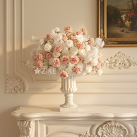 Boule de fleurs géante en soie artificielle personnalisable ZIKE, centre de table pour mariage, événement, décoration de fête, arrangement d'allée