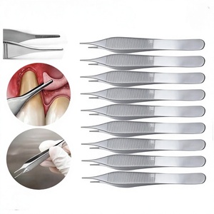 แหนบคุณภาพพรีเมียม Adson ขนาด 12 ซม. ผลิตจากเหล็กกล้าไร้สนิมเยอรมัน สำหรับการผ่าตัดทางการแพทย์และทันตกรรม โดย Vaslcare - Product Image 1