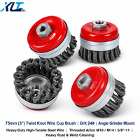 Factory Direct Warehouse Factory Direct Supply 75mm Chinese Grinder Twisted Wire Brush Polishing for Weld Seam Cleaning in Stock