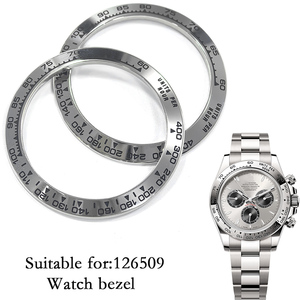 38.5*30.5*2.5mm 904L acciaio lunetta orologio per 126509. Parti orologio Aftermarket <span class=keywords><strong>riparazione</strong></span> <span class=keywords><strong>orologiaio</strong></span> - Product Image 1