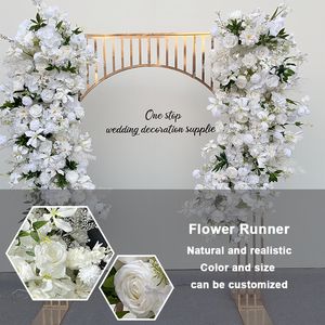 Camino de Mesa de Flores Blancas de Seda Hecho a Mano LEDA, Decoración Elegante y Suave con Tacto Natural para Eventos, Fiestas y San Valentín - Product Image 3