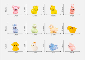 Miniaturas <span class=keywords><strong>de</strong></span> Resina Luminosas <span class=keywords><strong>de</strong></span> los Doce Signos del Zodiaco, Figuras <span class=keywords><strong>de</strong></span> Animales como Conejo, Dragón, Serpiente y Cerdo, Adornos <span class=keywords><strong>de</strong></span> Resina para Micro Paisajes y Manualidades - Product Image 2