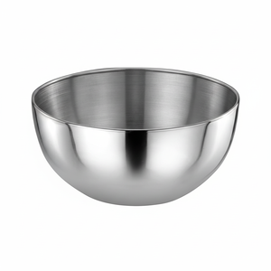 Elegant Customized <b>Stainless</b> <b>Steel</b> Salad <b>Bowl</b> Disposable and Dishwasher Safe for Parties and Solid Serving <b>Bowl</b> - Product Image 1
