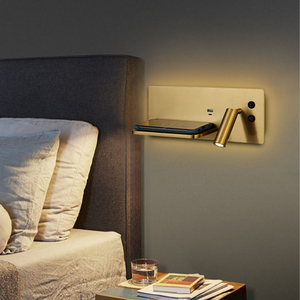 La lampada <span class=keywords><strong>da</strong></span> <span class=keywords><strong>parete</strong></span> dell'hotel di vendita diretta della fabbrica viene fornita con ricarica USB, ricarica di tipo C e funzioni di ricarica Wireless lampada <span class=keywords><strong>da</strong></span> comodino - Product Image 4