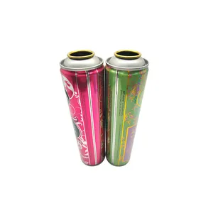 ボディスプレー用のシルバーコーンとドームエアゾール缶付きの空のエアゾール缶