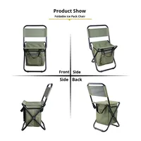 Portable extérieur trois-en-un chaise pliante Durable fer Camouflage poney conception pour jardin Camping pêche sac de glace siège de loisirs