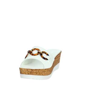 Cinzia <b>Soft</b> Women's Wedge Sandals White IAF53457 Cork Sole Platform Style - Product Image 5