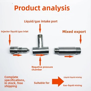 Éjecteur en acier inoxydable de haute qualité, petit éjecteur d'eau, tube <span class=keywords><strong>Venturi</strong></span> pour le dosage et le mélange gaz-eau et liquides - Product Image 2