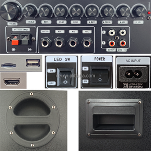 GD-1415 Karaoke <b>Speaker</b> with Display Android <b>System</b> Support Youtube KTV with 2 Pcs Wireless Mic - Product Image 2