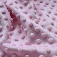 Vente en gros de tissu en velours minky à bulles gaufré doux pour bébé, 100% polyester tricoté, de haute qualité, en rouleau, pour doublure et matelas pour filles