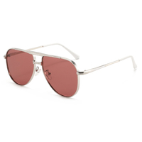 Twooo T1627 Nouvelles lunettes de soleil unisexes classiques rétro carrées à double pont, mode haut de gamme, protection solaire