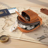 Dompet Kulit Asli Crazy Horse, Dompet Koin Retro, Kantong Uang Receh Retro, Dompet Koin Desain Retro, Dompet Mini Ransel