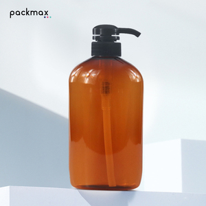 600ml Oval PET <b>Pump</b> <b>Bottle</b> for Shower Gel Shampoo - Custom Horse Oil High End Bath Lotion Container Wholesale - Product Image 5
