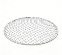 Grille de barbecue en acier inoxydable antiadhésive de qualité alimentaire, formes ronde, carrée et rectangulaire, pour cuisine extérieure, camping, vente en gros