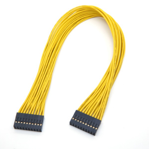 Câble d'extension Dupont personnalisé 20 broches, fil unique jaune, pour câblage de signalisation d'armoire de contrôle industrielle et machine CNC - Product Image 4