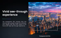 Rideau de film souple transparent en cristal LED P3.91/P6/P8, écran publicitaire flexible en verre intérieur ultra-fin à membrane LED