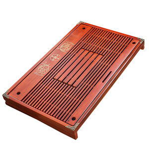 Solid wood <b>tea</b> <b>tray</b>, drawer-style <b>tea</b> <b>tray</b>, rectangular wooden <b>tea</b> table, <b>tea</b> sea storage, light luxury retro style. - Product Image 5
