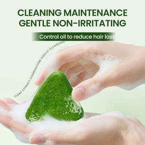120 जी हर्बल ग्रीन usman साबुन विरोधी बालों का झड़ना प्राकृतिक घास का उपयोग करने वाले साबुन बाल तेल नियंत्रण डैंड्रफ हटाने शैम्पू - Product Image 5
