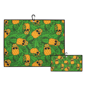 Serviette de golf personnalisée OEM avec motif imprimé, lot de 2, avec clip pour logo, serviette de caddie de golf - Product Image 1