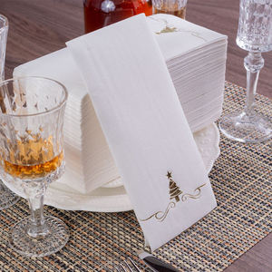 Serviettes en <span class=keywords><strong>papier</strong></span> de luxe de la série Premium Golden, serviettes de cocktail personnalisées en or, logo personnalisé imprimé pour les banquets de mariage haut de gamme - Product Image 4