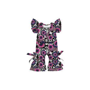 Yiwu yiuan – <span class=keywords><strong>combinaison</strong></span> une pièce à imprimés personnalisés pour filles, manches évasées, barboteuse pour bébé <span class=keywords><strong>fille</strong></span> de 3 à 4 <span class=keywords><strong>ans</strong></span> - Product Image 2