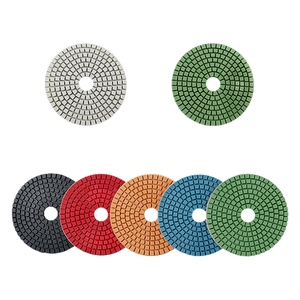 Elmas Parlatma Pedleri 4 İnç 100mm Islak Kuru Set OEM Mermer Kuvars Taş Tezgah Granit Beton Parlatma İçin - Product Image 4