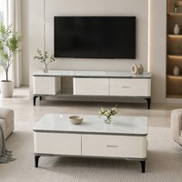 Meuble TV moderne en chêne naturel nordique, placage MDF mélaminé, écologique, vente en gros, pour hôtel, appartement, salon