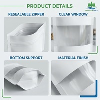 Sachets Doypack en Mylar personnalisés imprimés en gros avec thermoscellage et encoche de déchirement pour poudre protéinée et approvisionnement en gros