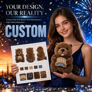 <span class=keywords><strong>Porte</strong></span>-clés Mascotte en Peluche Castor Personnalisé OEM ODM, Cadeau Promotionnel du Nouvel An, Logo CPC, Personnage Original, Jouet Doux - Product Image 1