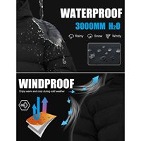Veste matelassée décontractée à capuche pour homme Flygo FOXA, isolée, imperméable, chaude, avec fermeture éclair, coupe droite