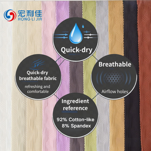 En stock, tissu en fibre de polyester texturé <span class=keywords><strong>ondulé</strong></span>, tissu respirant et à séchage rapide, idéal pour les vêtements de sport ou les t-shirts, vêtements décontractés - Product Image 3