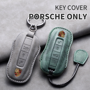 Étui de clé de voiture en cuir pleine couverture transfrontalier pour Porsche Macan Cayenne 718 Panamera Taycan – En stock usine, vente en gros - Product Image 4
