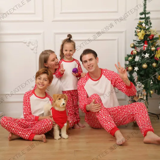 50% Off Fung F1002 Stock!!Fast Shipping Cotton Matching Family Christmas Pajamas Xmas Pjs