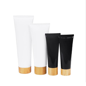 Emballage de crème à main en plastique, long couvercle en <span class=keywords><strong>bambou</strong></span>, tube de 50/100 ml, pour cosmétique - Product Image 6