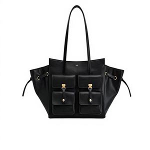 Bolso de Mano de Gran Capacidad para Mujer, Primavera/Verano/Invierno, Moderno, de Cuero PU, Color Caramelo, con Cremallera, para Llevar al Hombro o Axila - Product Image 1