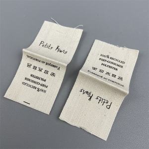 Etichette Tessute Dirette dalla Fabbrica per Abbigliamento in Cotone Gros Grain con Trama Dorata - Product Image 4