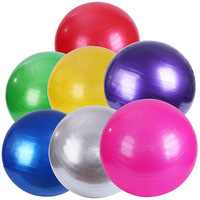 Ballon de fitness gonflable géant anti-éclatement en PVC, 85 cm, pour la gym et l'exercice à domicile, couleur et logo personnalisables