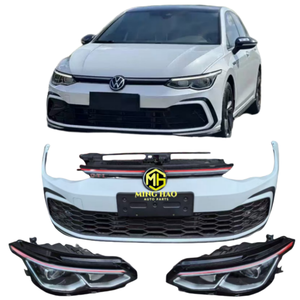 Componentes exteriores del automóvil para <span class=keywords><strong>Volkswagen</strong></span> <span class=keywords><strong>Golf</strong></span> 8 <span class=keywords><strong>GTI</strong></span>-Conjunto de parachoques delantero y trasero, incluidos faros, rejilla, capó y puertas - Product Image 2